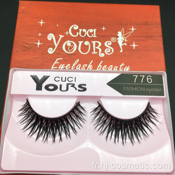 Faux eyeLashes Cheap Label cils instantanés mous de cheveux humains 10 paires